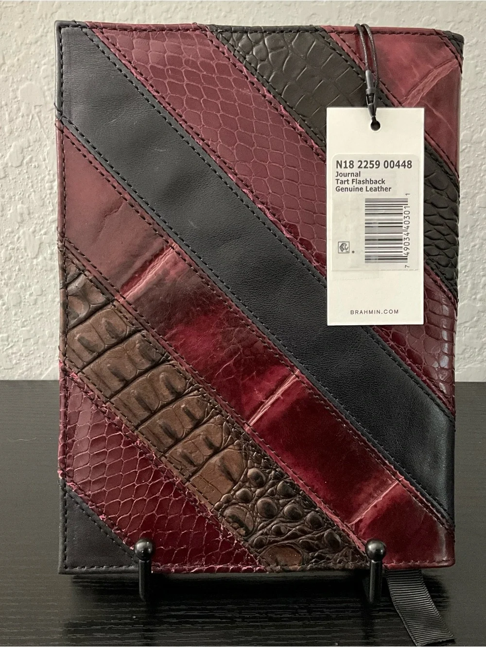 Brahmin Journal TART FLASHBACK STRIPED MIXED LEATHER NWT